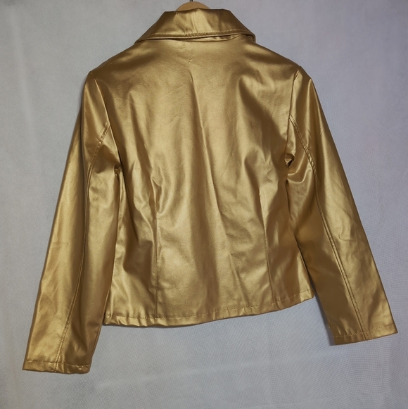 Ashley By 26 International M Gold Vinyl Jacket NWT - Picture 3 of 6